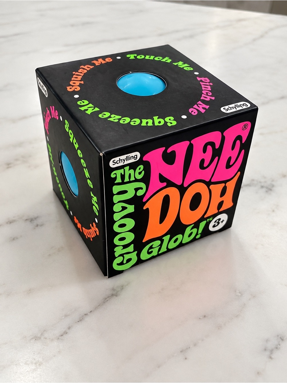 Schylling NeeDoh Groovy Glob Blue Squishy Stress Ball – New in Box